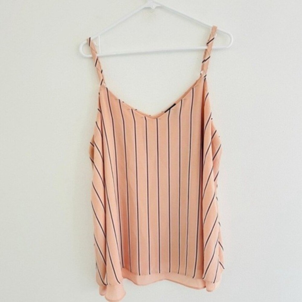 Torrid Pink Striped Cami Tank Blouse 2XL